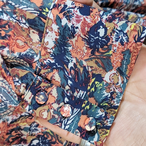 AQUA Floral Chiffon Puff Sleeve Dress 🦋 - Picture 4 of 12